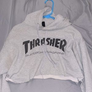 Thrasher self cropped hoodie